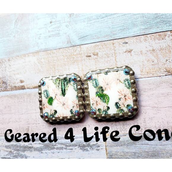 Cactus tack, cactus concho, custom conchos, unique concho, saddle concho, - Picture 3 of 3